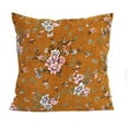 thumbnail image 1 of Stratton Décoration Maison Stratton Coussin en Velours Côtelé Floral Moutarde, 1 of 1