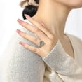 thumbnail image 4 of Sun And Moon Ring Set, Sparkling Sun Moon Ring For Women, 4 of 5