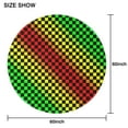 thumbnail image 6 of Rainbow Checkerboard Lattice Round Table Cloth,Wrinkle Free Table Cover with Polyester,Waterproof Reusable Tableclothes for Weeding Birthday Tea Party Decorations (Round,60x60inch), 6 of 6