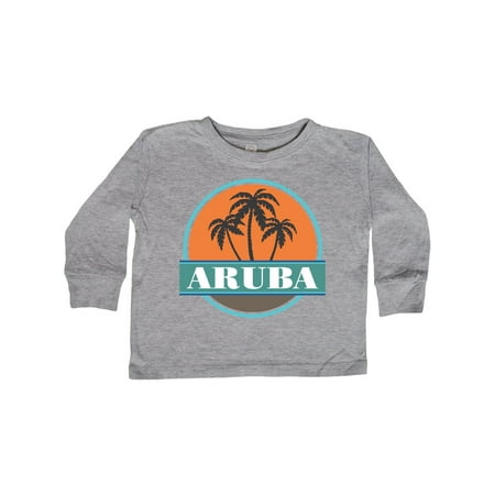 

Inktastic Aruba Vacation Sunset Gift Toddler Boy or Toddler Girl Long Sleeve T-Shirt