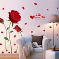 thumbnail image 4 of jesticaly Rose Wall Sticker Removable Replacement Self-adhesive Bedroom Hotel Decal, 4 of 6