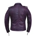 thumbnail image 2 of Ladies Purple Lambskin Jacket ,PUR ,M, 2 of 2