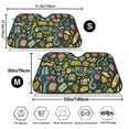 thumbnail image 3 of Picia Colorful Hippie Curved Windshield Sunshade Accordion Folding Style Auto Shade for Car Truck SUV Van Blocks UV Ray Sun Visor Protector -, 3 of 7