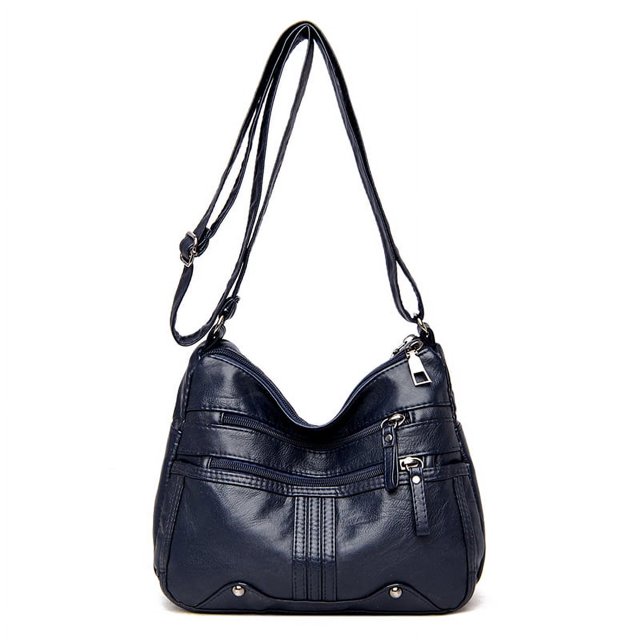 Bolso bandolera de gran capacidad, bolso para madres, de piel suave, multicapa, combinable, de un solo hombro, para mujer de mediana edad, mochila pequeña, cartera para mujer