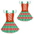 thumbnail image 2 of XEGLSBU Christmas Flower Girl Dress Short Front Long Back Kids Girls Flying Sleeve Christmas Cartoon Deer Print Show Dress Home Comfort Dress Red-E Size 1-2 Years, 2 of 4