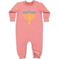 thumbnail image 2 of Inktastic Hanukkah Chanukah Menorah Baby Fleece Romper, 2 of 4