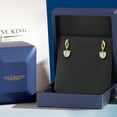 thumbnail image 5 of Gem Stone King 3.55 Ct Green Prasiolite G/H Lab Grown Diamond 14K Yellow Gold Earrings, 5 of 6