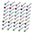 thumbnail image 2 of Aros para la nariz, joyería para la fosa nasal, aros, pendientes para la nariz, varias piezas para mujeres y niñas. 24 piezas- Multicolor, 2 of 6