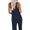 thumbnail image 2 of SAYOO Women's Sleeveless Solid Color Button Jumpsuit with Pockets, Black, L, 2 of 4