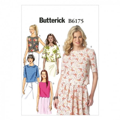 Butterick Ladies Easy Sewing Pattern 6175 Semi Fitted Tops in 5 Styles