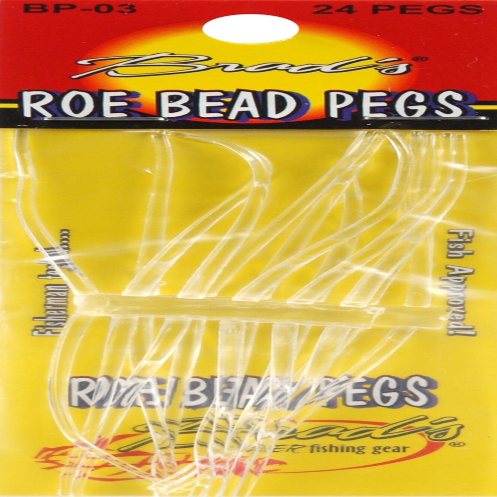 Brad's Killer Fishing Gear Clear 24ct Roe Bead Peg, Clear, Holds your