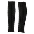 thumbnail image 3 of yuksok Women Leg Warmers Accessories Footless Socks for Living Room Outdoor Bedroom Black, 3 of 9