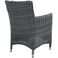thumbnail image 2 of Modern Contemporary Urban Design Outdoor Patio Balcony Dining Chair, Navy Blue, Rattan, 2 of 3
