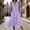 Purple, variant on Women's Summer Sleeveless V Neck Midi Dress Eyelet Lace Trim Button Front Casual Dress with Pockets Green XL(XL)