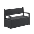 thumbnail image 5 of Nihsuao 80 Gallon Plastic Storage Bench Made of Durable Weatherproof Resin, Deck Box Lockable Storage Compartment for Outdoor Patios & Lawns, Black, 5 of 8