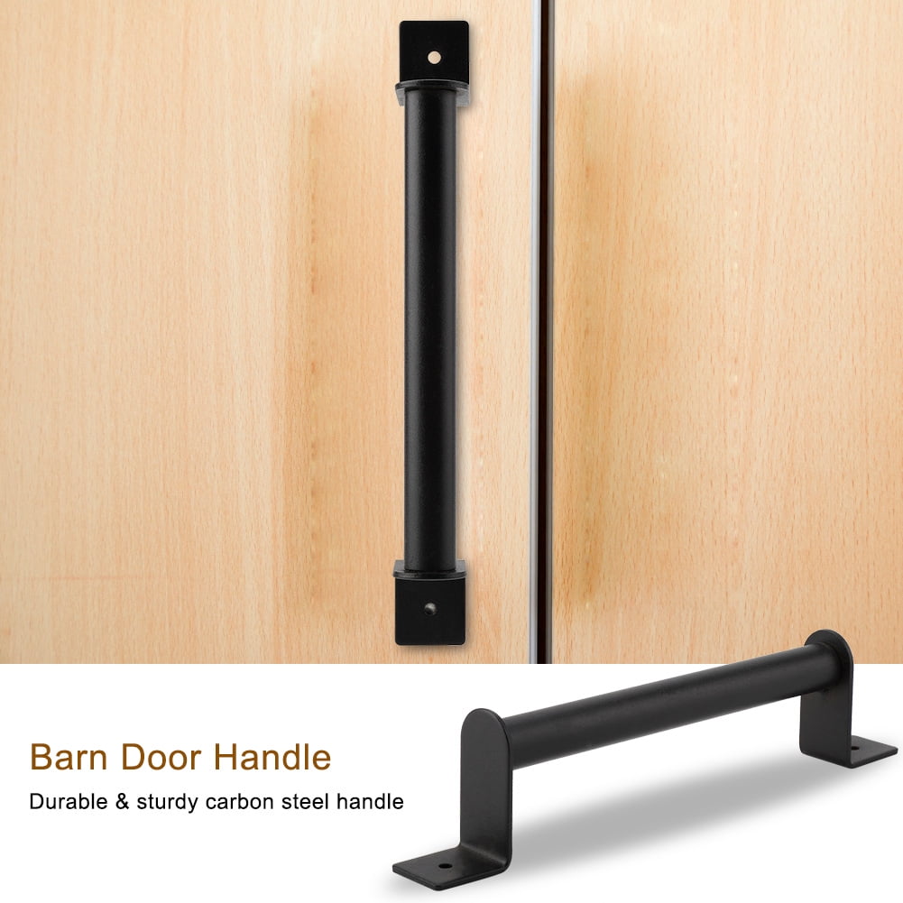 LYUMO Black Heavy Duty Carbon Steel Pull Handle for Sliding Barn Door Closet Wooden Gate Hardware,Door Handle