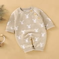 thumbnail image 3 of Combinaison Automne pour Bébés Filles Garçons Manches Longues Col Imprimé Dessin Animé Bunny, 3 of 7