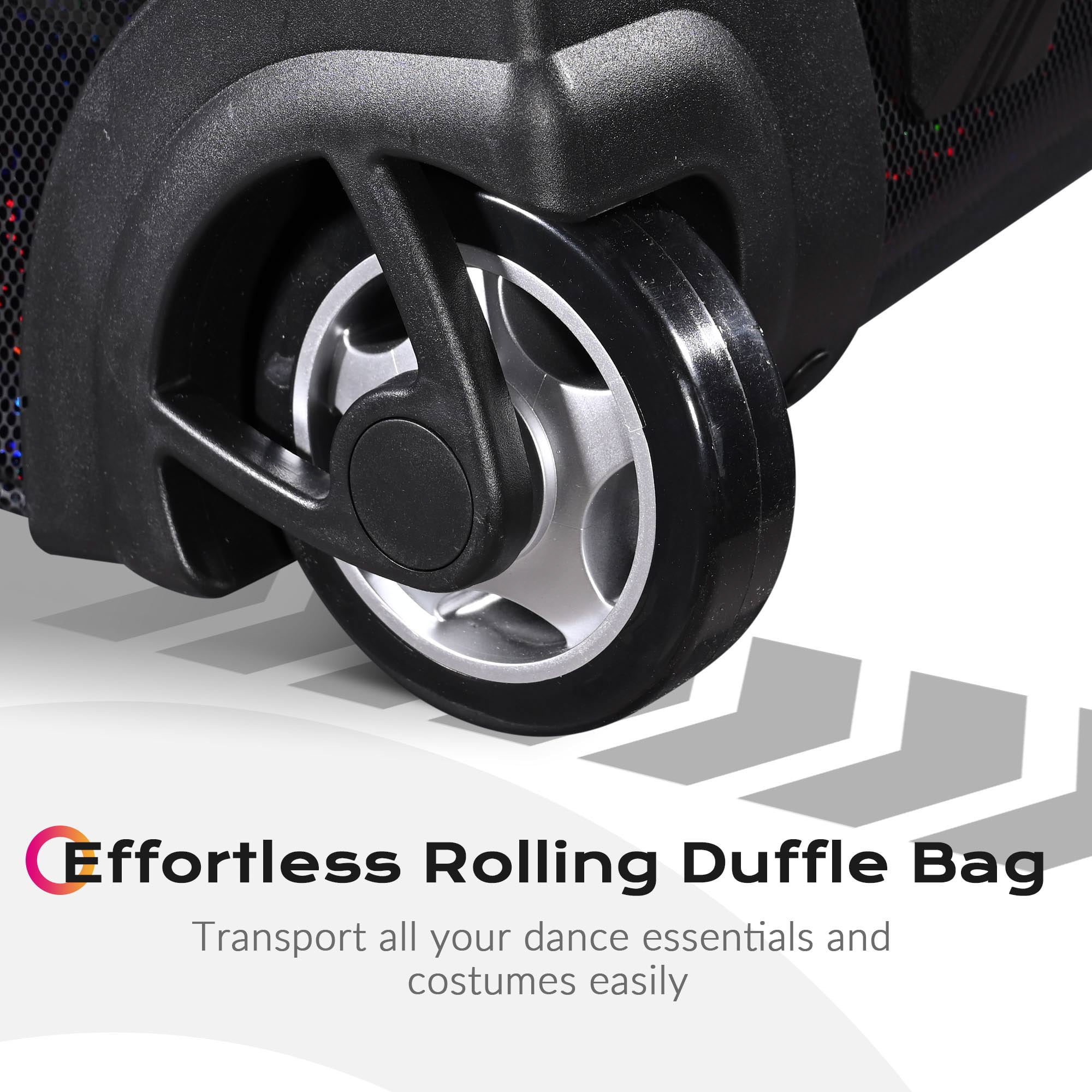 Byootique Rolling Dance Bag with Wheels Travel Duffle Bag Expandable FA Starry