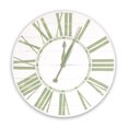 thumbnail image 1 of Oversized Antique White and Sage Farmhouse Wall Clock, 1 of 3