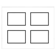 ADF Mat Dbl 16x20 WhtCore White/Black 4-Op