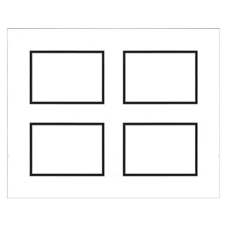 ADF Mat Dbl 16x20 WhtCore White/Black 4-Op