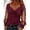 Red plus size sequin tops for women a1, variant on Women Plus Size V Neck Long Sleeve Sequin Tops Casual Basic Tee Shirts Beach Vacation Party Wear Fashion Clothes, Red 3XL