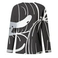 thumbnail image 4 of 50 % de Rabais Liquidation Chandail en Molleton Surdimensionné pour Femmes 2023 Mode Décontractée Manches Longues Col Rond Imprimé Halloween Chandail en Molleton Hauts Blouse, 4 of 5