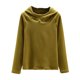 thumbnail image 2 of Pijama de manga larga para mujer, moda de invierno, terciopelo, color liso, con capucha, manga larga, parte inferior, camisa cálida, ropa de casa, pijamas, blusa de poliéster para mujer, 2 of 9