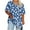 Blue#02, variant on Kctiaxy White Short Sleeve Shirts for Women Summer Plus Size V Neck T-Shirts Floral Print Casual Going Out Tunic Blouses XXL