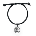 thumbnail image 1 of Cactus Outline Succulents Pattern Bracelet Leather Rope Wristband Black Jewelry, 1 of 3