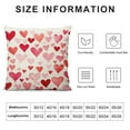 thumbnail image 5 of Jiayy Valentines Day Pillow Covers Pink Love Heart Throw Pillow Covers Spring Farmhouse Pink And White Pillowcases Cushion Covers For Couch Bedroom Sofa Chair Car Home Decor, 5 of 5