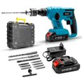 thumbnail image 1 of HILDA Rechargeable Electric Hammer Electric Impact Drill Wall Drilling Tools Set, EU Plug Charger +, 1 of 5