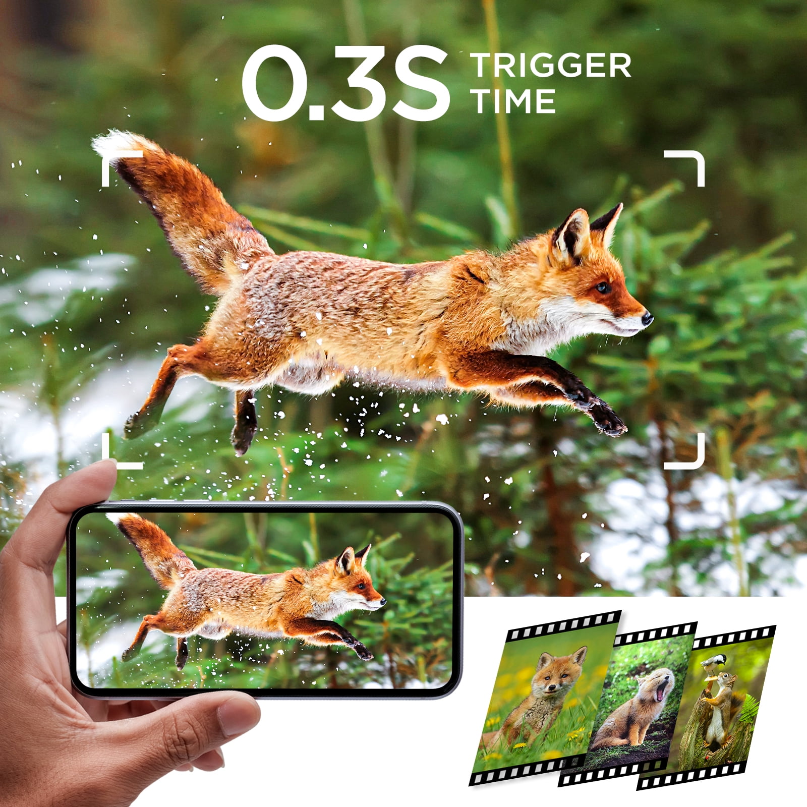 CAMPARK 2K 36MP Trail Camera with SD Card and Batteries Game Camera with 120°Wide-Angle Motion Latest Sensor View Hunting Deer Cam with Night Vision IP66 Waterproof 2.0" LCD for Wildlife Monitoring
