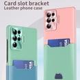 thumbnail image 4 of For Samsung Galaxy S22 Ultra Phone Case，Luxury Card Holder Bracket Shockproof Case，Slim PC Metal Lens Case, 4 of 5