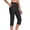 Black high waisted capri pants with pockets a1, variant on Cagogo Women's High Waisted Capri Pants with Pockets Solid Casual Everyday Capris Travel Loose Summer Cropped Trousers Beach Lounge, White 2XL