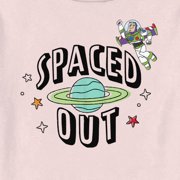 Toddler's Toy Story Planet Spaced Out Buzz Lightyear Graphic Tee Light Pink 4T
