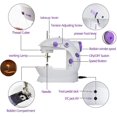thumbnail image 4 of Mikewe Mini Portable Sewing Machine with Foot Pedal and Double Thread, 4 of 8