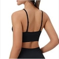 thumbnail image 4 of Swuxness Women's Push Up Wireless Bra, Womens Bras, Women Solid Color Thin Strap V Neck Bandeau Built In Bra Comfortable Camisole Top Black, 34/75ABC, 4 of 4