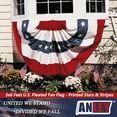 thumbnail image 2 of Anley  (2 Pack) USA Pleated Fan Flag - 3x6 Ft American US Bunting Flags Half Fan Banner, 2 of 6