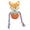 Orange Fox, variant on Durable Giraffe Squeaky Plush Dog Toy for Aggressive Chewers, Teething Chew Toy for Small to Large Dogs, Boredom Relief Toy(Gray Koala)