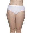 thumbnail image 5 of Fit for Me Women's Plus Underwear White Cotton Briefs, 6-Pack, 5 of 6