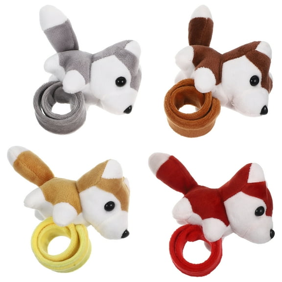 OGITUDE 4Pcs Animal Slap Bracelets Stuffed Animals Wristbands Cute Slap Bracelet Plush Slap Bands