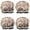 Beige Floral and, variant on Shower Caps,Beige Floral and Paisley Pattern Waterproof Shower Cap for Women 4 Pieces,Double Reusable Hair Cover for Shower PEVA Elastic Stretch Hem