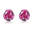 thumbnail image 3 of Ayyufe Fashion Jewelry Necklace Earring Set Acrylic Rose Pendant Stud Earrings Necklace Women Gift for Party Birthday, 3 of 8