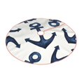 thumbnail image 2 of Balery Navy Blue Anchor Printed Christmas Tree Skirt , Merry Christmas Party Christmas Tree Decoration,Adjustable Tree Skirt-48", 2 of 8
