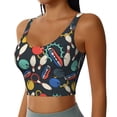thumbnail image 2 of Fotbe Bowling Ball Sujetador Deportivo Largo sin Aros para Mujer con Almohadillas y Soporte Medio, Transpirable y Absorbente, Camiseta Tipo Chaleco o Tank Top-Small, 2 of 8