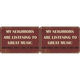 thumbnail image 1 of Chapa Metal Vintage My Neighbors Pintura Hierro Rectangular Pared 40x30cm, 1 of 8