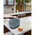thumbnail image 3 of Navy Blue Spring Floral Toaster Cover 2 Slice, Small Kitchen Appliance Covers, Farmhouse Flowers Elegant Pastoral Toaster Oven Cover with Loop, Bread Machine Cover Polyester Dust Cover Protection, 3 of 4