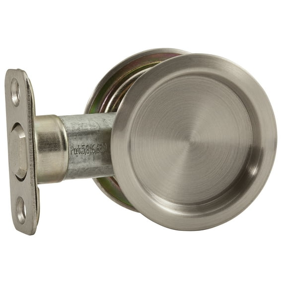 National Hardware N350-322 1" X 1" X 2" Satin Nickel Round Pocket Door Pull