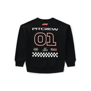 Formula 1 Racing Little Boys and Big Boys Graphic Crew Sweatshirt with Long Sleeves, Sizes 4-18